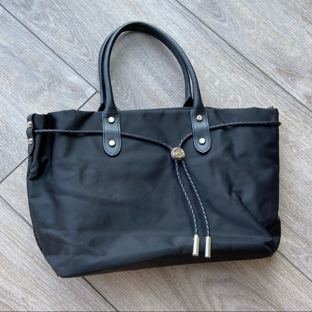 Agnes B Nylon Handbag Tote - Picture 1 of 15